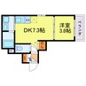 F　SEAM　春日出北 1DKの間取り