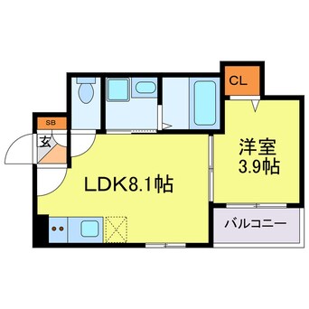 間取図 F　SEAM　春日出北