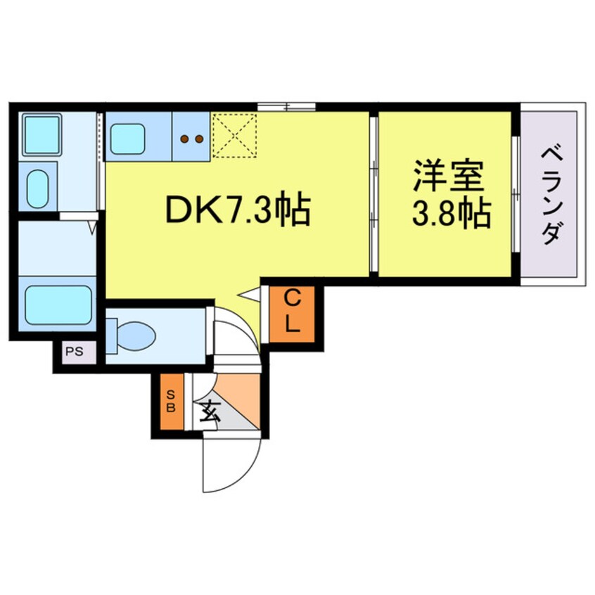 間取図 F　SEAM　春日出北
