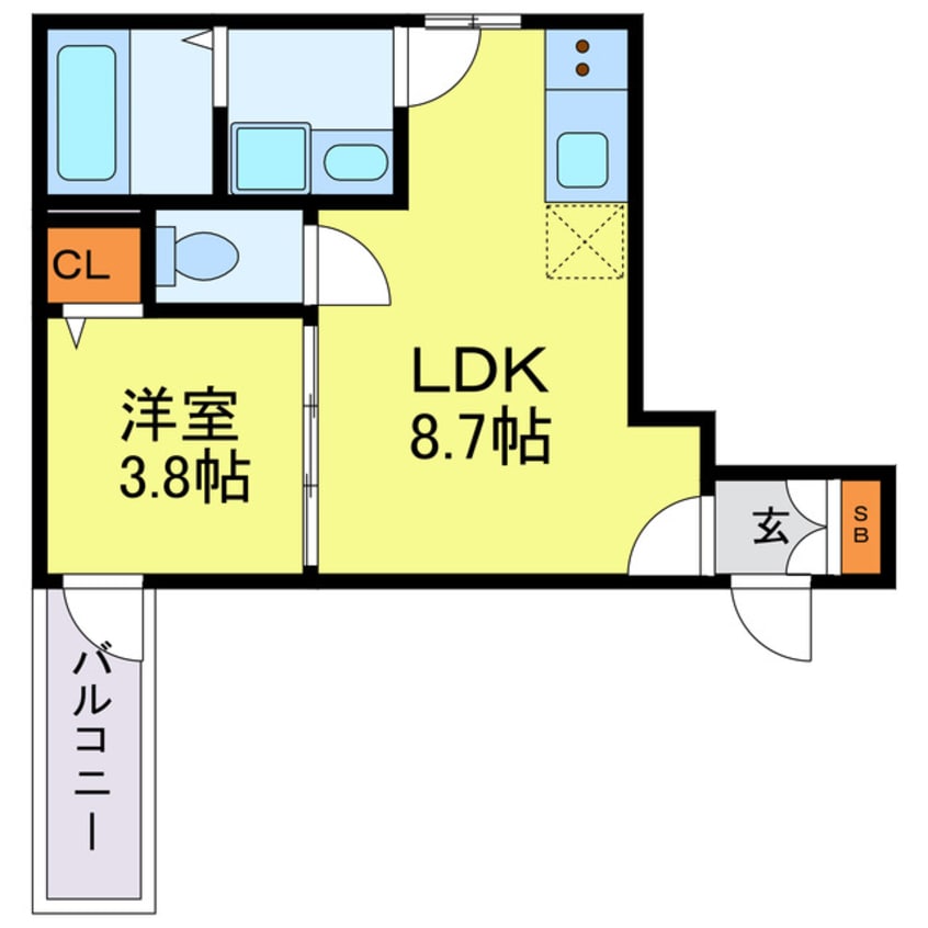間取図 F　SEAM　春日出北