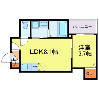 間取図 F　SEAM　春日出北
