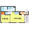 ヴィラさざんか 1DKの間取り