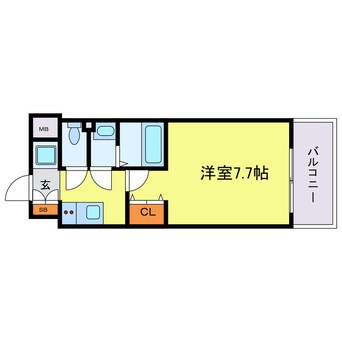 間取図 フォーリアライズ弁天町ノビア