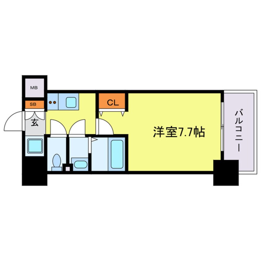 間取図 フォーリアライズ弁天町ノビア