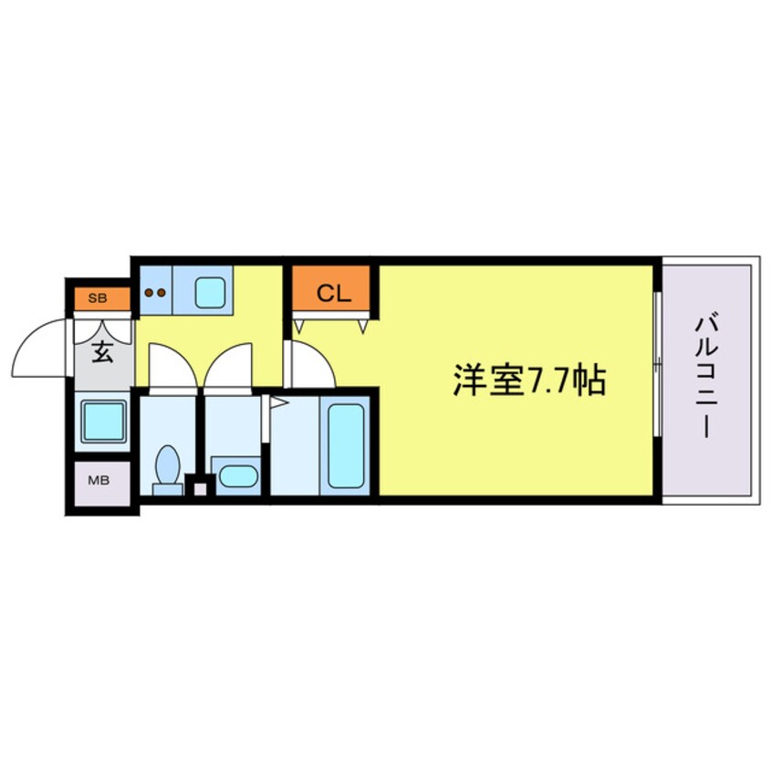間取図 フォーリアライズ弁天町ノビア