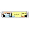 Taiwa Arun Yodoyabashi 1LDKの間取り