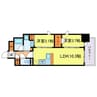 リビオメゾン新大阪 2LDKの間取り