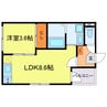 ノタリヤ大東町 1LDKの間取り
