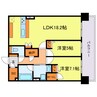 スプランディッド本町東DUE 2LDKの間取り