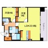 スプランディッド本町東DUE 2LDKの間取り