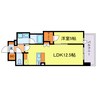スプランディッド本町東DUE 1LDKの間取り