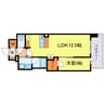 スプランディッド本町東DUE 1LDKの間取り