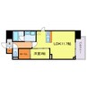 セレニテフラン谷町四丁目 1LDKの間取り