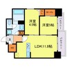ルフォンプログレ新町 2LDKの間取り