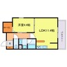 ロイジェント玉川 1LDKの間取り