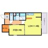 ロイジェント玉川 1LDKの間取り