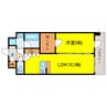 スプランディッド弁天町WEST 1LDKの間取り