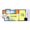 ワールドアイ大阪West Gate 1DKの間取り