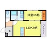グランイニシオ都島 1LDKの間取り