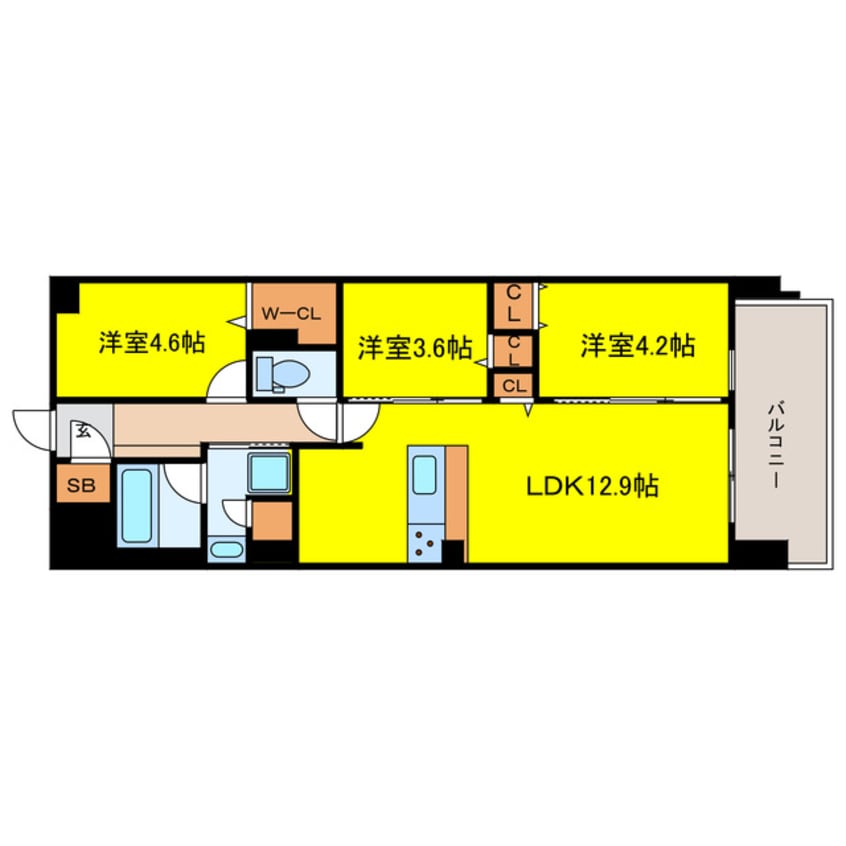 間取図 スプランディッドⅪ