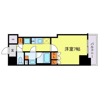 間取図 コンフォリア・リヴ博労町一丁目Q