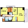 サンエール南堀江 2LDKの間取り