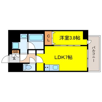 間取図 スプランディッド弁天町DUE