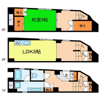 間取図 玉川4丁目貸家