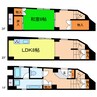 玉川4丁目貸家 1LDKの間取り