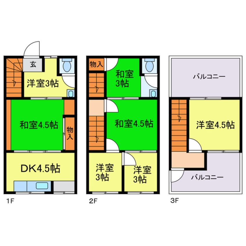間取図 姫里1丁目貸家