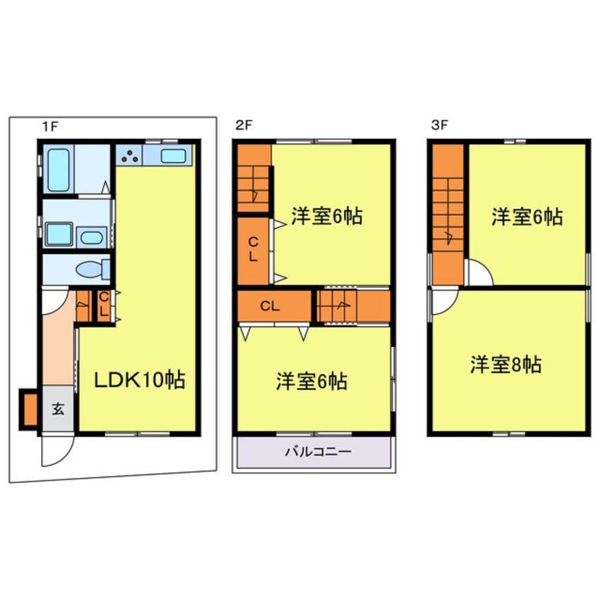 間取図 福町1丁目貸家