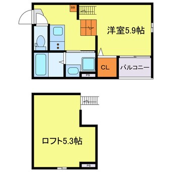 間取図 スカイフラット姫島