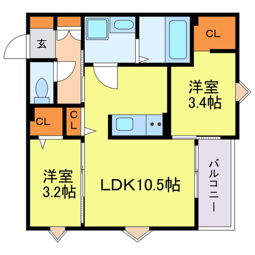 間取図 REGALEST-KLC塚本