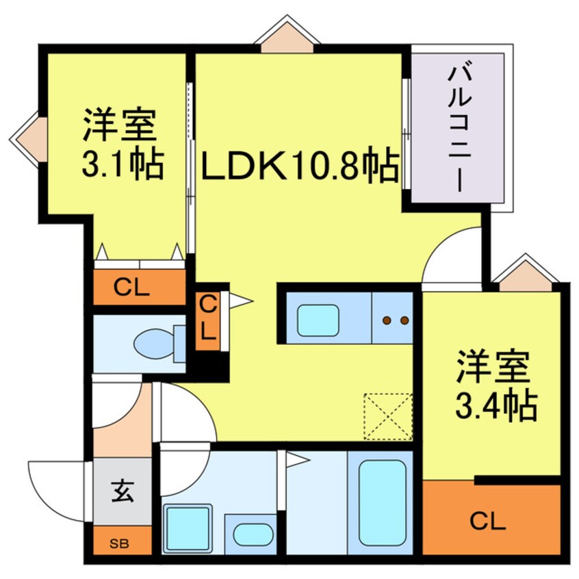 間取図 REGALEST-KLC塚本