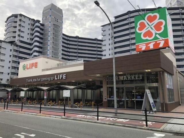 ライフ朝潮橋駅前店(スーパー)まで878m 桜ハーモニーテラス