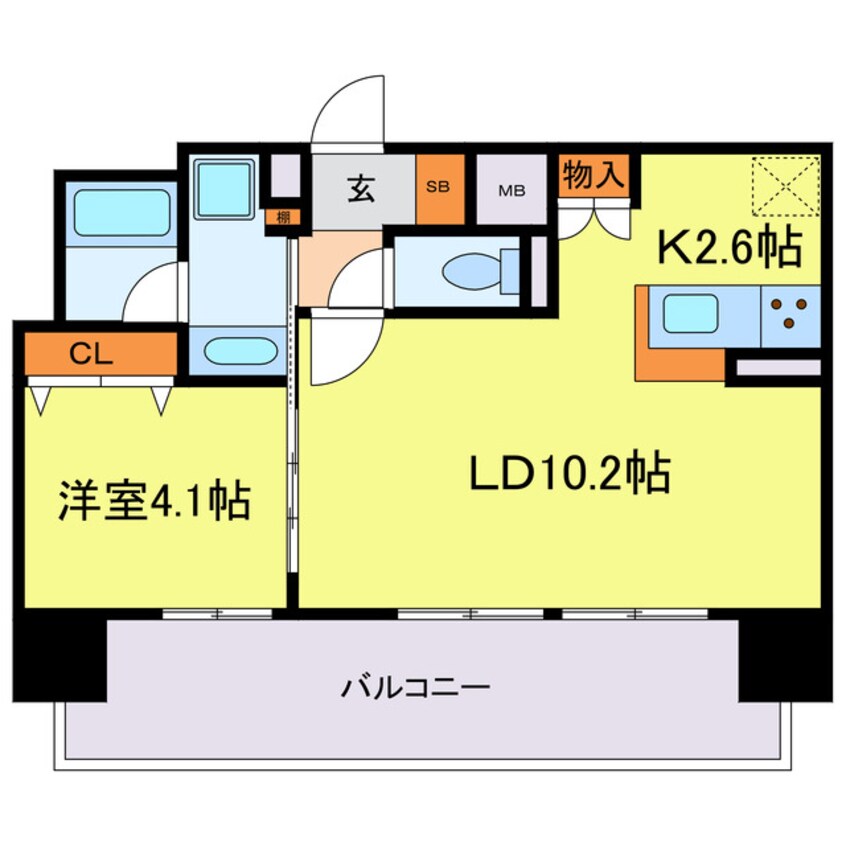 間取図 ソルレヴェンテ新梅田