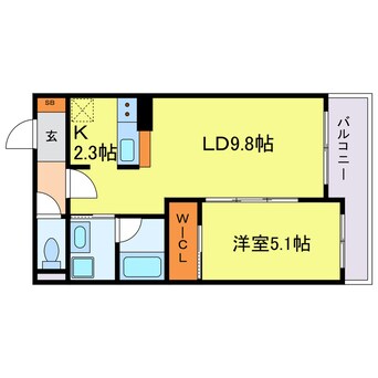 間取図 モクシオン大阪ベイ