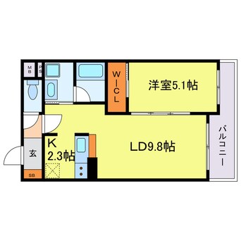 間取図 モクシオン大阪ベイ
