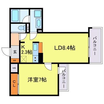 間取図 モクシオン大阪ベイ