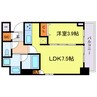 京町堀ビューアパートメント 1LDKの間取り