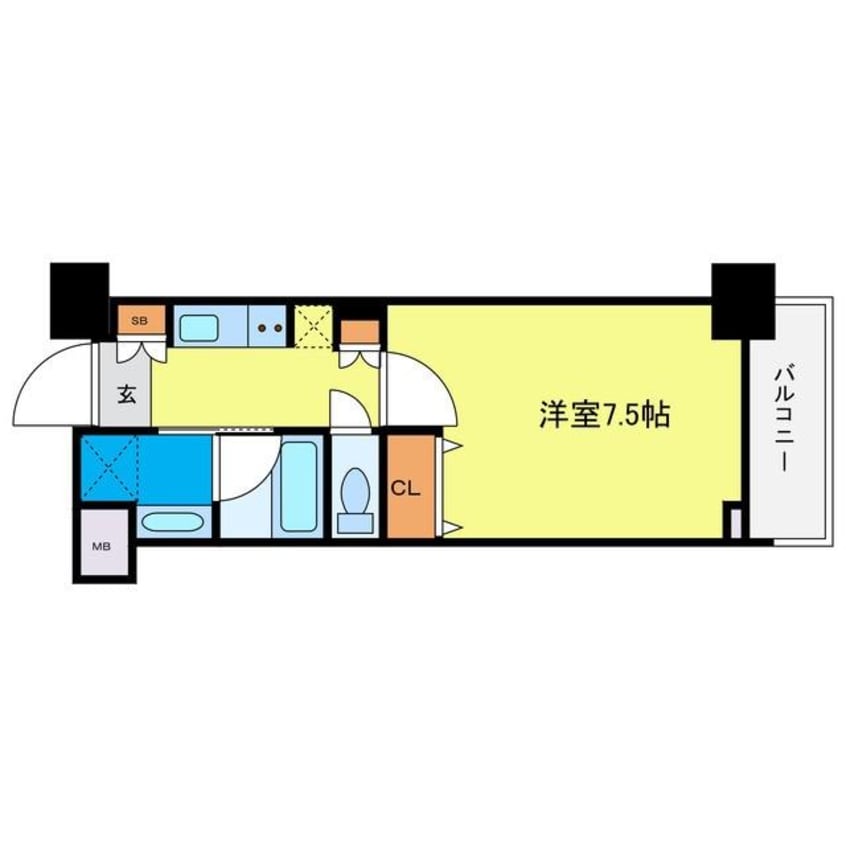間取図 京町堀ビューアパートメント