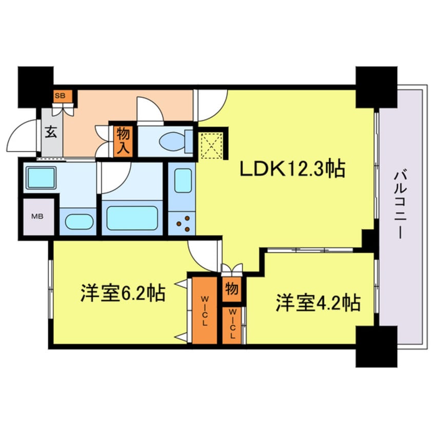 間取図 京町堀ビューアパートメント