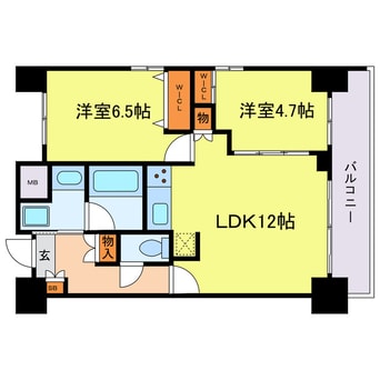 間取図 京町堀ビューアパートメント