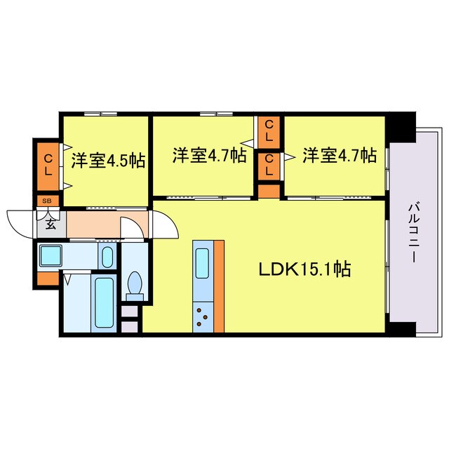 間取り図 Alivis野田阪神
