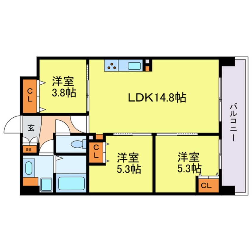 間取図 Alivis野田阪神