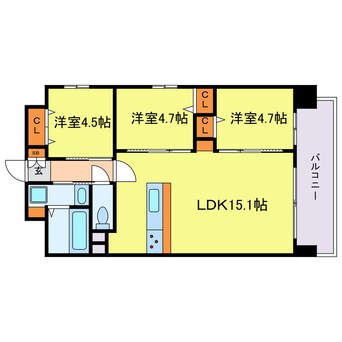 間取図 Alivis野田阪神