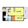 レジュールアッシュOSAKAGATEWAY 1LDKの間取り