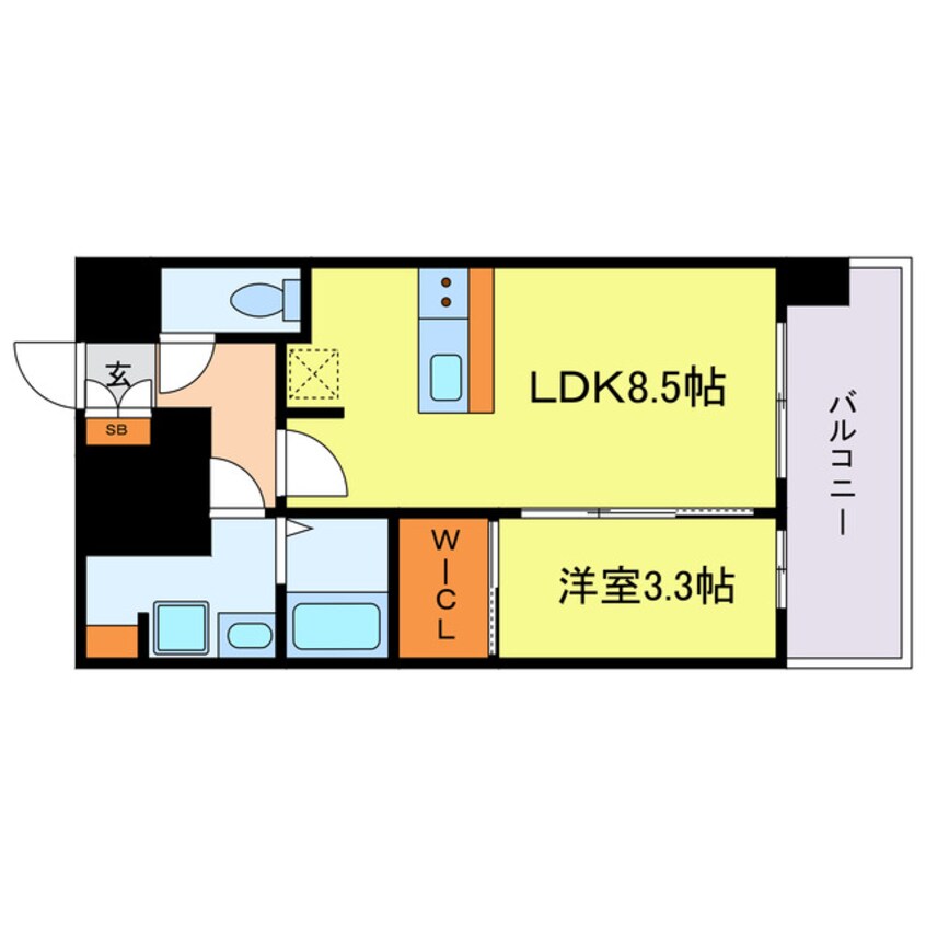 間取図 レジュールアッシュOSAKAGATEWAY