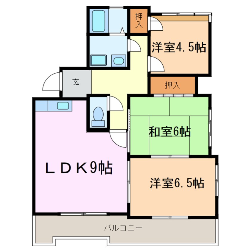 間取図 リバービレッジハイツ