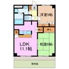 シャンテクレア 2LDKの間取り